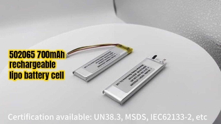 بطارية قابلة للشحن LP502065 3.7 فولت 700 مللي أمبير خلية بطارية ليبو مع 10K NTC