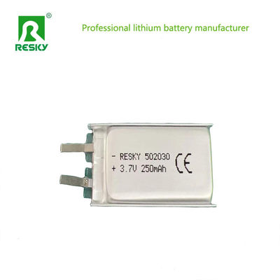 شراء بطاريات ليبو قابلة لإعادة الشحن 502030 3.7 فولت 250 مللي أمبير خلايا بطارية ليثيوم أيون للأجهزة السمعية والبصرية تصنيع عبر الإنترنت
