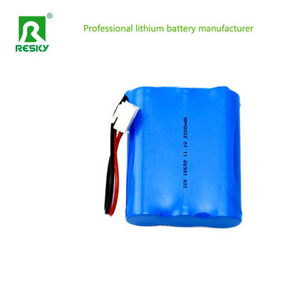 شراء بطارية ليثيوم أيون قابلة لإعادة الشحن 18650 11.1 فولت 2200mAh online manufacture