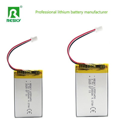 شراء بطارية الليثيوم البوليمر 553450 3.7 فولت 7.4 فولت 1100mAh 1200mAh للكاميرات ومعرضات تصنيع عبر الإنترنت