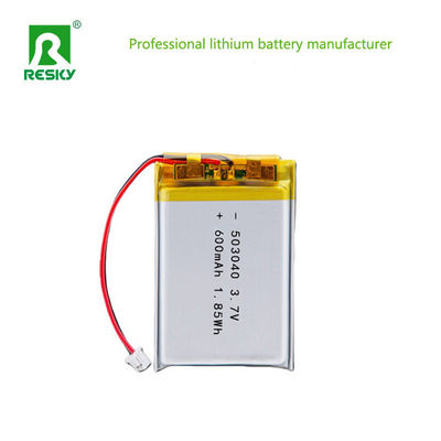 شراء خلية بطارية بوليمر الليثيوم 503040 600mAh 3.7V 7.4V 2.22wh تصنيع عبر الإنترنت