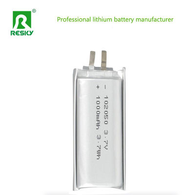 شراء بطارية الليثيوم ليبو 102050 3.7v 1000mAh 3.7Wh بطارية ليبو بوليمر قابلة لإعادة الشحن تصنيع عبر الإنترنت