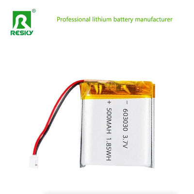 شراء خلية بطارية ليثيوم أيون 603030 3.7v 500mAh 1.85wh بطارية لي بوليمر قابلة لإعادة الشحن لبيت ذكي تصنيع عبر الإنترنت