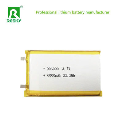 شراء بطارية Power Lipo 906090 3.7 فولت 6000 مللي أمبير 22.2 واط ساعة بطارية ليثيوم أيون بوليمر قابلة لإعادة الشحن للقفل الذكي تصنيع عبر الإنترنت