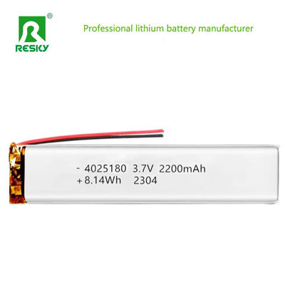 شراء Lithium Ion Polymer Battery 4025180 3.7v 2200mAh 8.14wh Rechargeable Li-ion Battery Cell تصنيع عبر الإنترنت