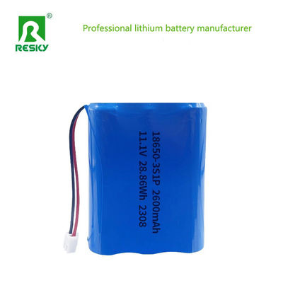 شراء 18650 Batteries 11.1V 3s 2600mAh 28.86wh Rechargeable Li-ion Lithium Ion Battery Pack تصنيع عبر الإنترنت