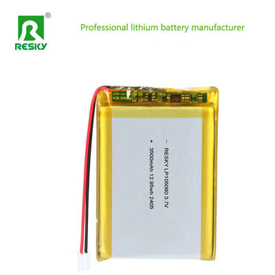 شراء RESKY LP105060 3.7V 3500mAh 12.95wh Solar Power Lithium Battery Cell Rechargeable Batteries تصنيع عبر الإنترنت