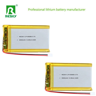 شراء Lithium Ion Battery Cell LP105060 3.7V 3500mAh 12.95wh Solar Rechargeable Lip Battery Pack تصنيع عبر الإنترنت
