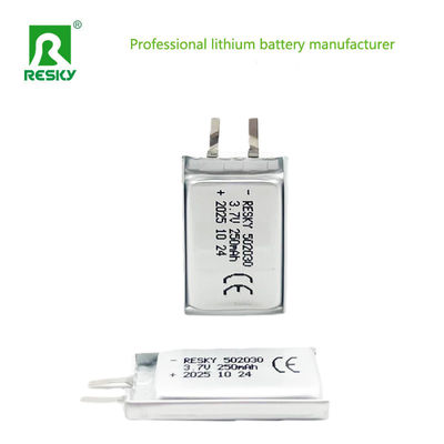 شراء Lipo Battery Cell 502030 3.7v 250mAh 0.925wh Li-ion Lithium Ion Polymer Battery Pack تصنيع عبر الإنترنت