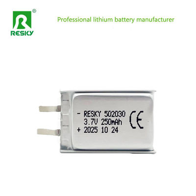 شراء Rechargeable Lifepo4 Battery Cell 502030 3.7v 250mAh 0.925wh Power Lithium Ion Polymer Battery تصنيع عبر الإنترنت