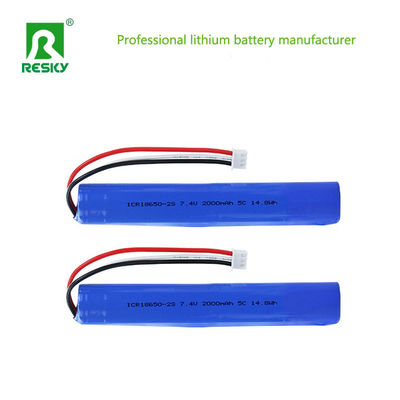 شراء Power Batteries 18650 2S1P 7.4V 2000mAh 2600mAh 5C Lithium Ion Battery Pack  With MSDS/UN38.3 تصنيع عبر الإنترنت