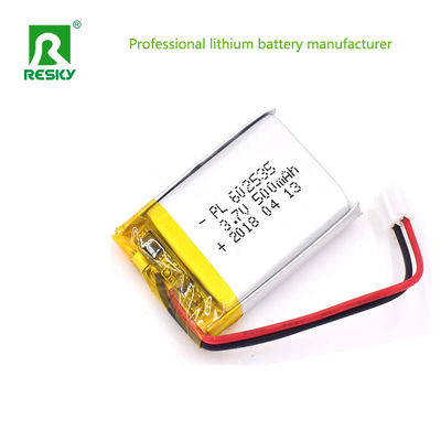 خلية بطارية ليتيم بوليمر مربعة 602535 3.7 فولت 4.2 فولت 400mAh للساعة الذكية
