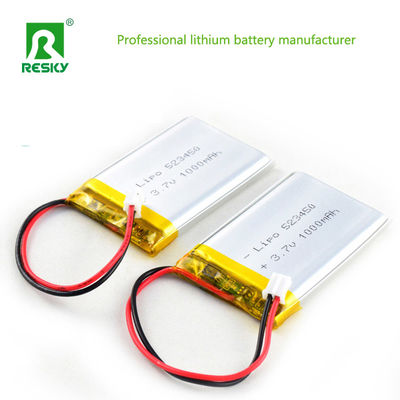 خلية بطارية البوليمر الليثيوم القابل لإعادة الشحن 523450 1000mAh لأداة الاتصال