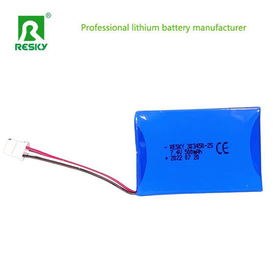 303450 بطارية لي بوليمر 7.4 فولت 500mAh لإضاءة الطوارئ
