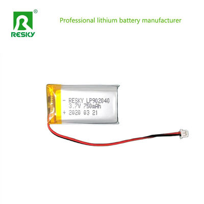 خلية بطارية بوليمر الليثيوم 902040 3.7V 700mAh 750mAh للضوء الكهربائي LED