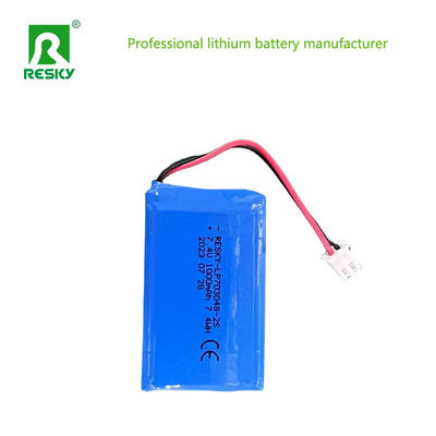 الطوارئ الضوء بطارية البوليمر الليثيوم خلية 703048-2s 7.4V 1000mAh 7.4wh