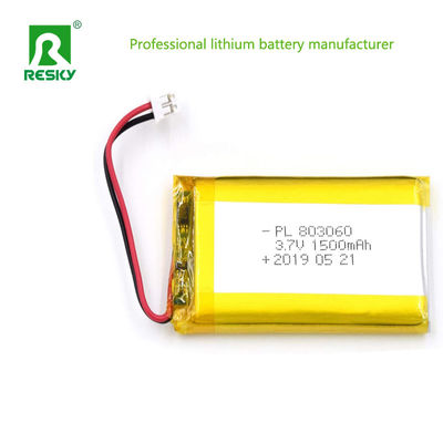 خلية بطارية البوليمر الليثيومية البريزمية 803060 3.7V 1500mAh 5.55wh لمعرفة حيوان أليف