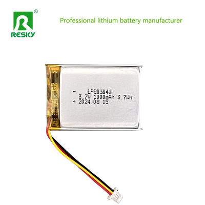 كيس الطاقة الشمسية بطارية البوليمر الليثيوم 803040 3.7V 1000mAh 3.7wh الطاقة