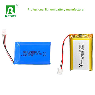 2s بطارية البوليمر الليثيوم 103450 7.4v 2000mAh 14.8wh بطاريات ليثيوم أيون