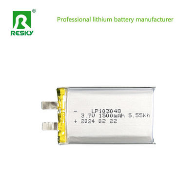 103048 بطارية البوليمر الليثيوم 3.7 فولت 1500mAh 5.55wh بطاريات البوليمر الليثيوم المسطحة