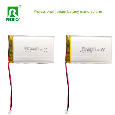 604070 بطارية البوليمر الليثيوم 3.7v بطارية 2000mAh بطارية ليبو