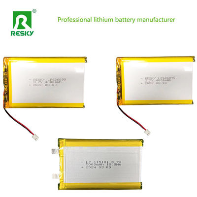 بطاريات ليبو قابلة لإعادة الشحن بطارية ليثيوم أيون بوليمر 606090 3.7 فولت 4000mAh