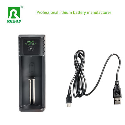 18650 26650 21700 بطارية ليثيوم أيون شاحن USB فتحة واحدة ذكية قابلة لإعادة الشحن 4.2 فولت