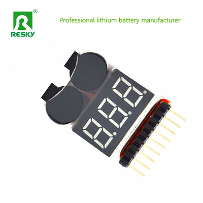 ملحقات RC مكبر صوت مزدوج 1s-8s إنذار صوتي منخفض الجهد للبطارية الليثيومية