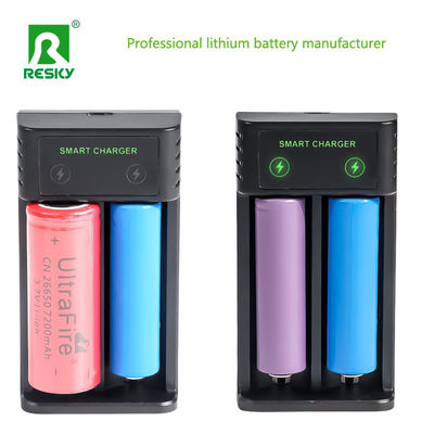 شاحن بطارية قابلة لإعادة الشحن ذكي USB 2 فتحة للبطاريات المصباح اللاسلكي