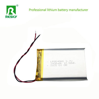 854565 بطارية البوليمر الليثيوم 3400mAh 3.7V بطارية البوليمر الليثيوم