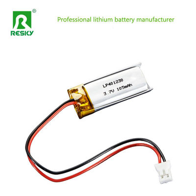 طاقة بطارية ليبو 401230 3.7v 105mAh بطارية ليثيوم أيون بوليمر قابلة لإعادة الشحن للساعة الذكية