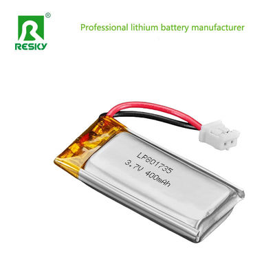 خلايا الليثيوم الشمسية 801735 3.7v 400mAh بطارية ليثيوم أيون بوليمر قابلة لإعادة الشحن