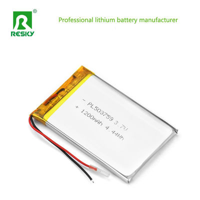 خلية الليثيوم اليونية الشمسية 503759 3.7v 1200mAh بطارية لي بوليمر قابلة لإعادة الشحن