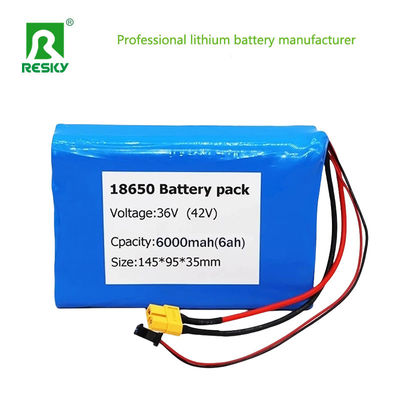 بطارية الدراجة الكهربائية 36V 6Ah 10s3p قابلة لإعادة الشحن 18650 بطارية ليثيون