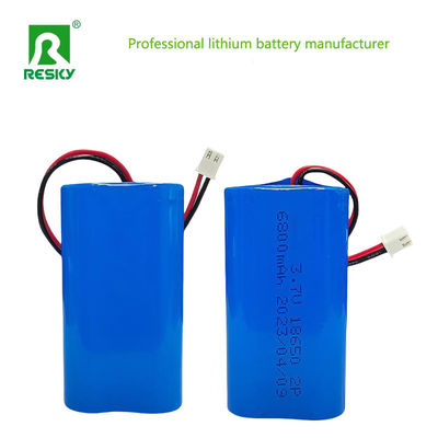 حزمة بطارية ليثيوم أيون Panasonic NCR18650B 7.4 فولت 2s 3400mAh لإضاءة الزينة LED