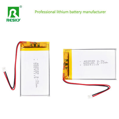 بطارية لي بوليمر قابلة لإعادة الشحن 403048 3.7V 600mAh 2.22wh خلية الليثيوم للجهاز القابل للتحمل
