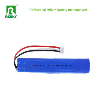 بطارية الليثيوم الشمسية القابلة لإعادة الشحن 18650 7.4v 3500mAh بطارية ليثيوم أيون